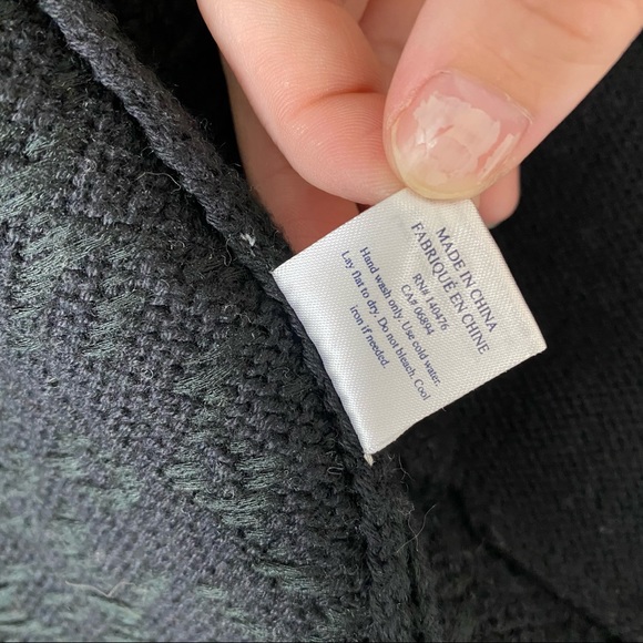 Faherty Santa Ana Black Diamond Embroidered Fringe Sweater Jacket - Picture 12 of 12